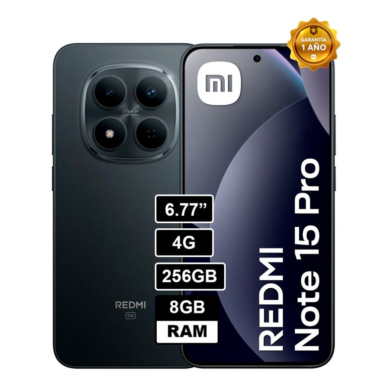 Smartphone Note 15 pro 4G 8GB 256GB NEGRO