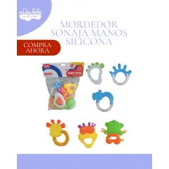 BABY - SET DE JUEGOS DIDACTICO DE MORDEDORES PARA BEBE - MODELO MANITOS