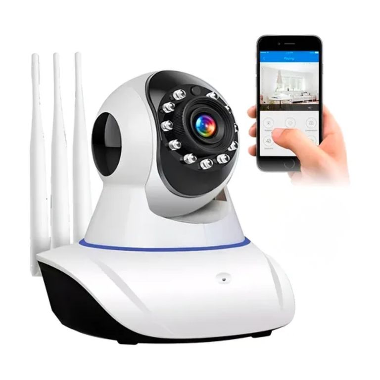 Cámara IP WiFi HD 3 Antenas – Rotación 355° Visión Nocturna