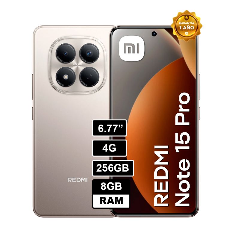 Smartphone Redmi Note 15 Pro 4G 8GB 256GB Gris Titanio