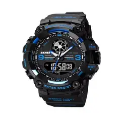 Skmei - Reloj 1818 Cronografo Negro Correa Silicona