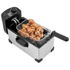 GENERICO - Freidora con Aceite Recco 3L RFR-FRIGGERE Acero Inoxidable, 2000W con Control de Temperatura