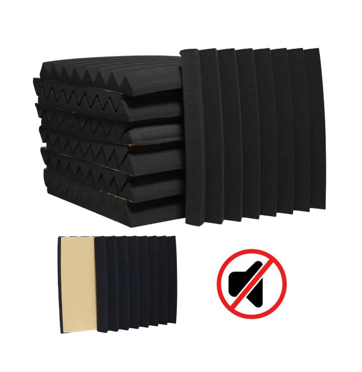 Esponja Acústica de Pared c Autoadhesivo Mod Sierra Negro EA-SIN50