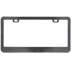 GENERICO - Soporte Portaplacas De Aluminio Fibra De Carbono Universal Negro