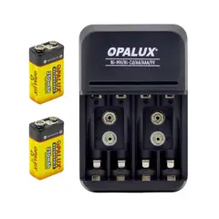 OPALUX - Kit Cargador + 2 Baterías Recargables MIHABA-BDD3
