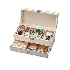 OTTOWARE - Organizador de Relojes y Joyas de Doble Capa Negro