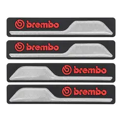 GENERICO - Protector de Puerta BREMBO Reflectivo Modelo Deportivo Blanco 4Pcs