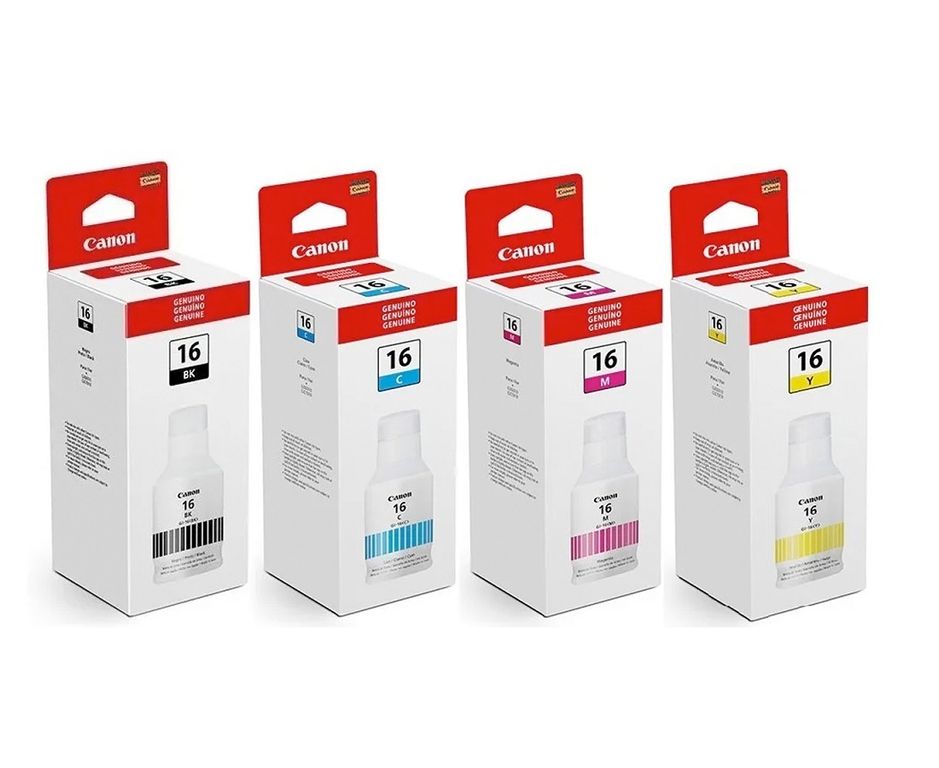 KIT Tinta GI-16 Negro y Colores para Maxifi GX6010 GX7010 GX7110
