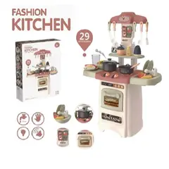 GENERICO - Juguete Cocina Para Niñas 29 Piezas - Rosado