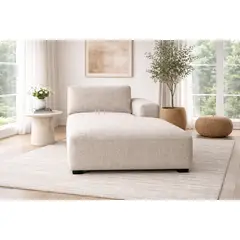 ARTSOFA - Sofá Chaise Serenité Beige Antifluido + Obsequio