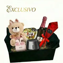 GENERICO - Box Exclusivo Rosado Lenovo Audífonos LP40 Pro + Parlante K3 Pro Champagne + Chocolates + Oso + Rosa