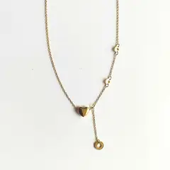 GENERICO - Collar delicado con corazón y caída minimalista diseño elegante