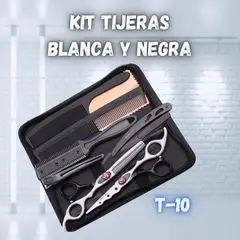 GENERICO - SET DE TIJERA NEGRO - BLANCO