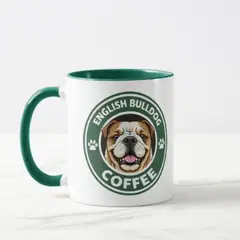 GENERICO - Taza cerámica pet lover diseño Bulldog Inglés Coffee