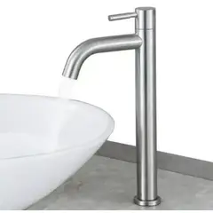 GENERICO - Caño de Lavatorio para Ovalin Acero Satinado agua Fría Grifería