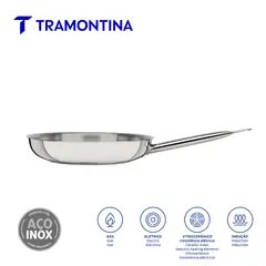 TRAMONTINA - Sartén 26 cm Professional Acero Inoxidable 2.2 L