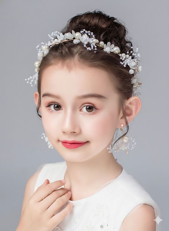 TIARA CORONA DIADEMA DE BAUTIZO Y PRIMERA COMUNION DE NIÑA