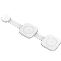 GENERICO - Cargador 3 en 1 inalámbrico magnético 15 W para viajes Negro