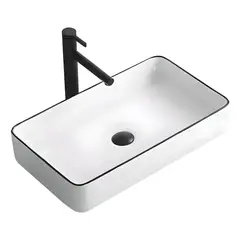 ANYHOGAR - Lavabo Para Baño Cerámico Rectangular
