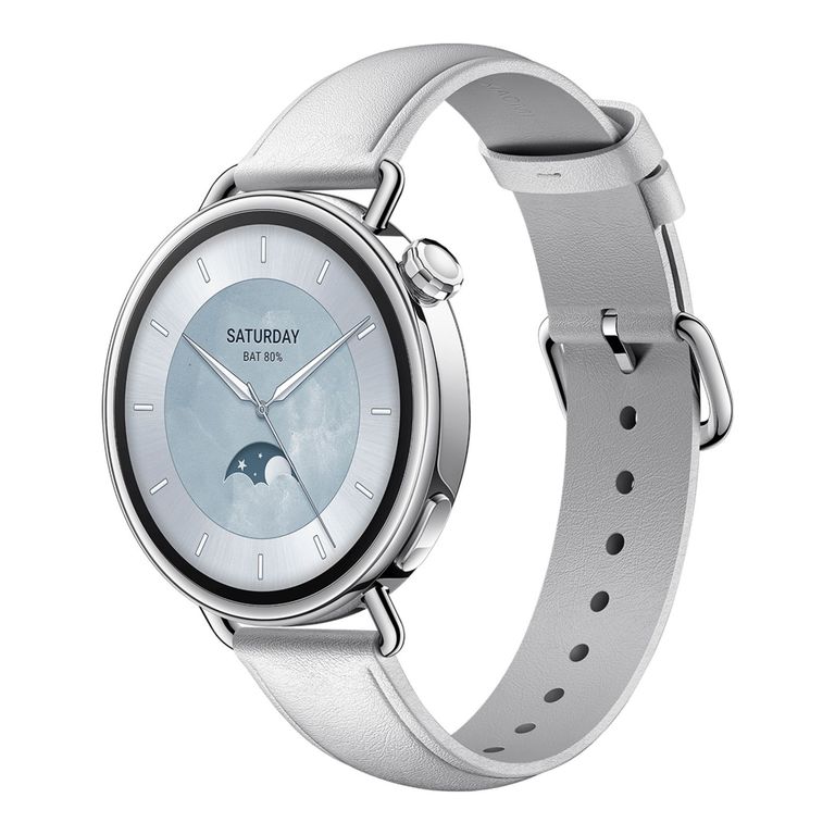 Reloj inteligente Watch S4 41mm Leather Strap White