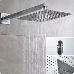GENERICO - Ducha Cuadrada Tipo Lluvia 12”(30 x 30 cm) Acero Inoxidable 304