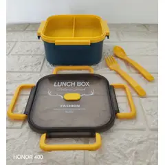 GENERICO - Táper Lunch Box Rectangular con Cubiertos