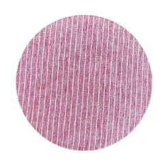 D'MESA - SET DE 4 PLATOS DE SITIO ROJO CON RAYITAS BLANCAS