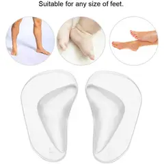 OEM - Plantillas Ortopédicas Pie Plano Gel Soporte Arco Silicona Plantillas de Corrección de Pie Plano