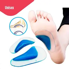 OEM - Plantillas Ortopédicas Pie Plano Gel Soporte Arco Silicona Plantillas de Corrección de Pie Plano