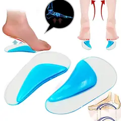 OEM - Plantillas Ortopédicas Pie Plano Gel Soporte Arco Silicona Plantillas de Corrección de Pie Plano