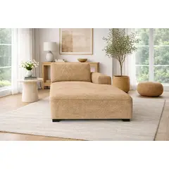 ARTSOFA - Sofá Chaise Serenité Camello Antifluido + Obsequio