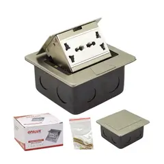 OPALUX - Tomacorriente Para Mueble 2 Tomas Múltiples + 1 Toma En Línea OP-UTS1SL