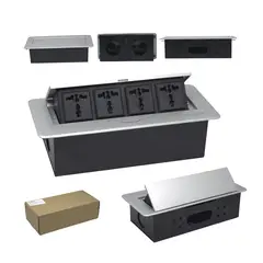 OPALUX - Tomacorriente Para Mueble 4 Tomas Universales OP-UTS4SL