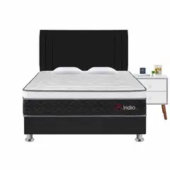 FORLI - Dormitorio Iridio Gris Queen + 01 Velador Viena