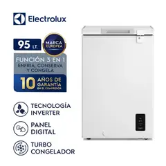 Electrolux - Congelador Horizontal 95L Inverter con Función Turbo EFH10S2P5AW