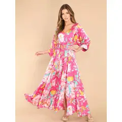 MARTINELA - VESTIDO LARGO MAXI MUJER FLORA