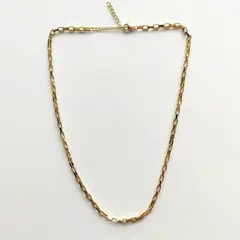 GENERICO - Collar dorado mujer cadena eslabon fino diseño moderno elegante joya femenina