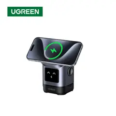 UGREEN - Cargador 2 en 1 Magsafe Iman Potente Carga Rapida Qi2 15W Para iPhone 17 AirPods Pro Apple Watch