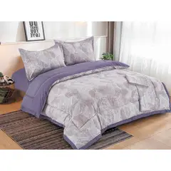 MINGDA - Set de Edredón de 5 Piezas + Set Sabanas + Fundas 100% Calidad