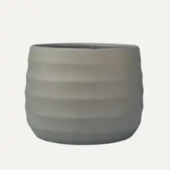 LAR DANIELSEN - Macetero color arena con textura ondulada - Dakar