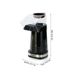 HOLSTEIN HOUSEWARES - Máquina de Pop Corn 1200W Negro Holstein