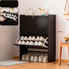 GENERICO - Zapatera marron de madera