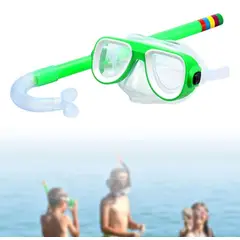 GENERICO - Set Natación para Niño Mascara y Snorkel verde