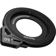 AULUMU - Soporte Magnético Futurista Forma Anillo Rotación 360° Aluminio Resistente Negro