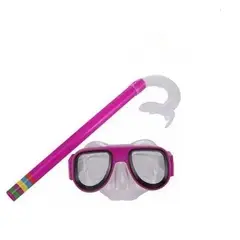 GENERICO - Set Natación para Niño Mascara y Snorkel Fucsia