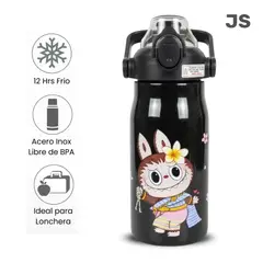 GENERICO - TOMATODO ESCOLAR KAWAII BU-BU PARA NIÑOS NEGRO JS