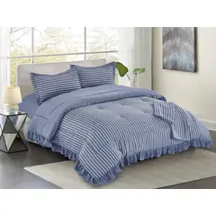 MINGDA - Set de Edredón de 5 Piezas + Set Sabanas + Fundas 100% Calidad