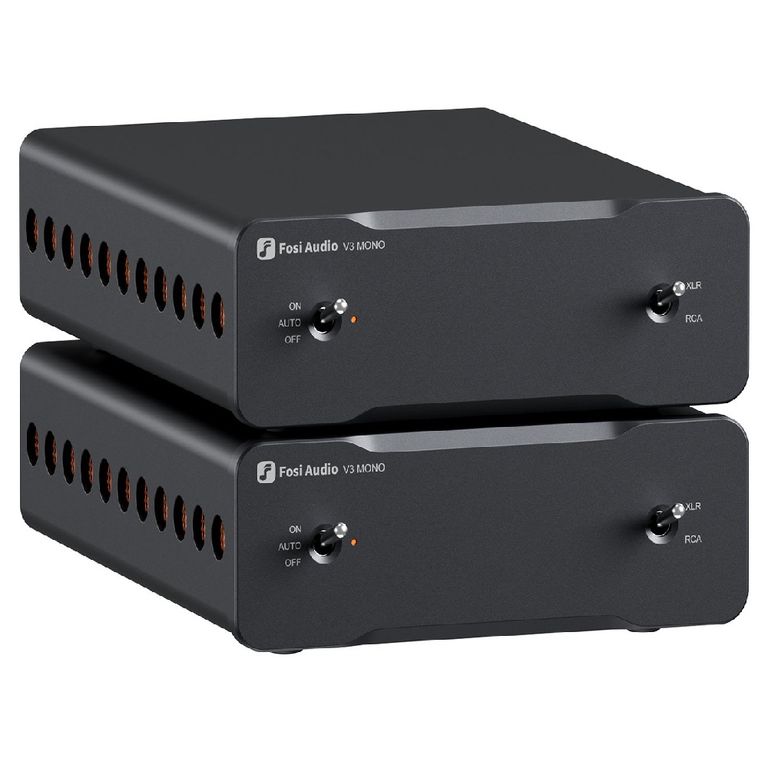 DOS AMPLIFICADORES DE POTENCIA FOSI V3 MONO DE 240W RMS A 4 OHM