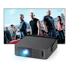 OWLENZ - Proyector SD200 Smart Android 12 + Ecran Reflectiva 100 Pulgadas Gris