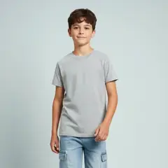 LE PETIT COMPANY - Polo Niño Niña Algodón Gris Básico Escolar ANG Kidz